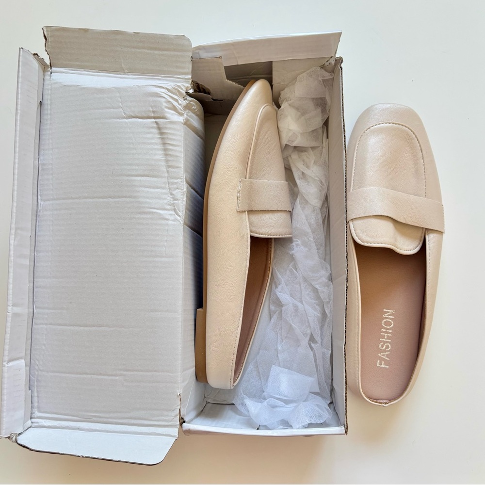 Cream Loafers for Women